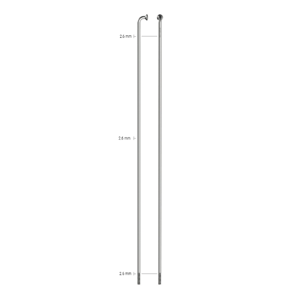 2 2.6 J-Bend 130 mm, Silver, 4-piece package ray.
