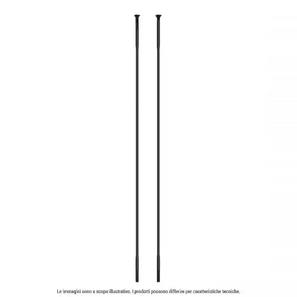 Radio Race Inox Recto 309mm Negro con Cabecilla #1