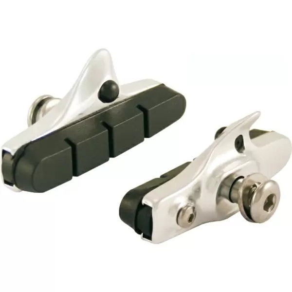 Pair pad holders + replacement skates road suitable for shimano® 55mm silver #1