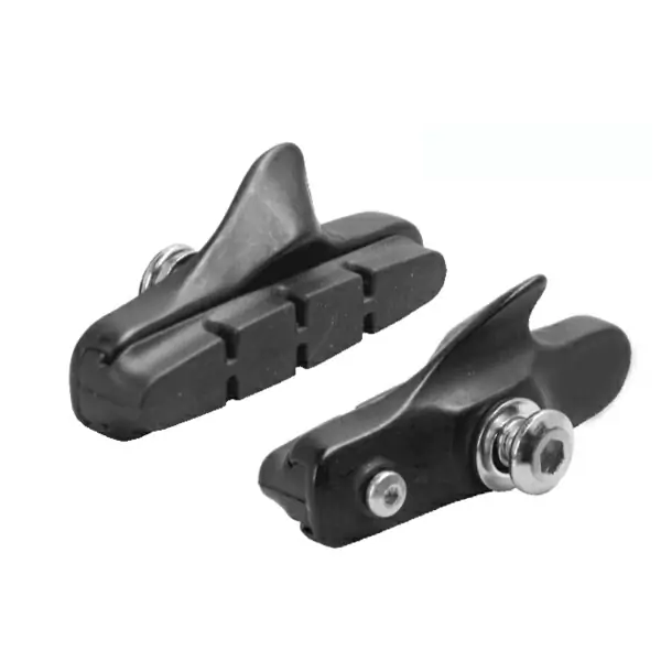 Pair pad holders + replacement skates brake road suitable for campagnolo® 55mm black #1