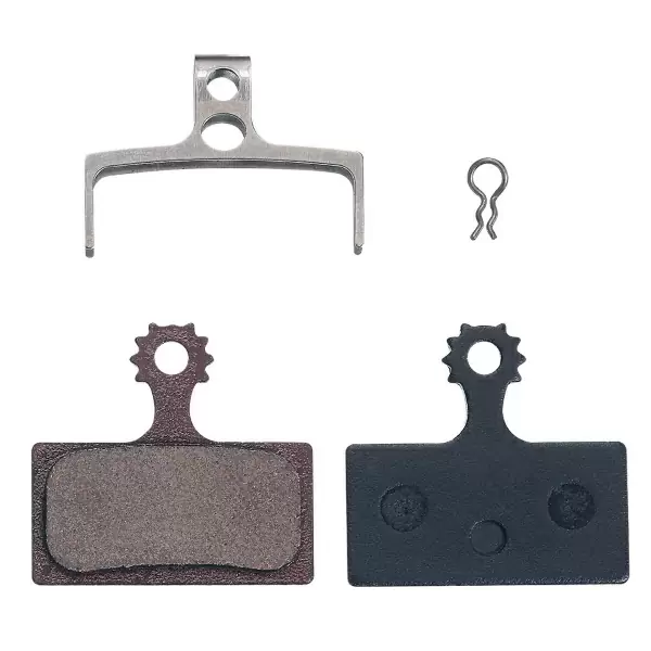 Semi-metal brake pads with aluminium rear plate black DB022 #1