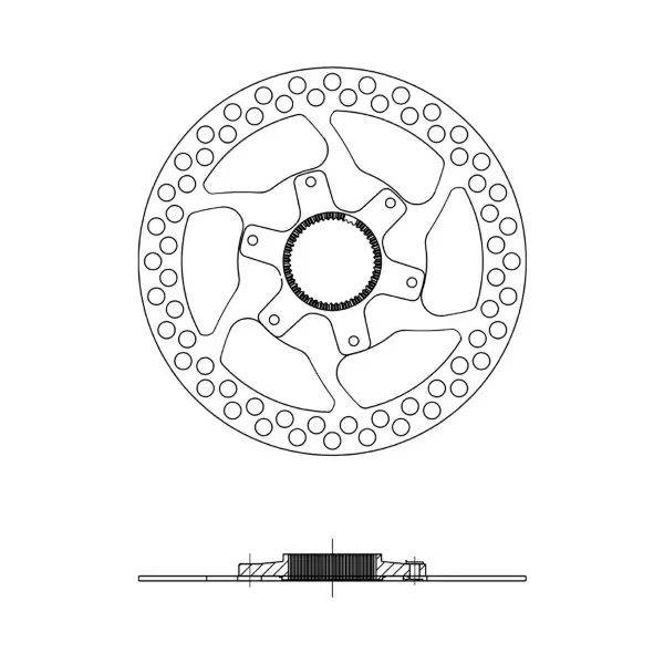 Center Lock Disco REDONDEADO ESPESOR 1,8 MM sin anilla 140 mm plata - image