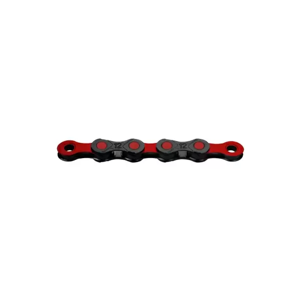 Catena Cerata DLC12 WAXED 12v 126 Maglie Nero/Rosso #1