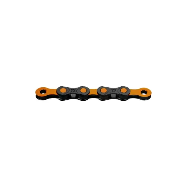 Catena Cerata DLC12 WAXED 12v 126 Maglie Nero/Arancio #1