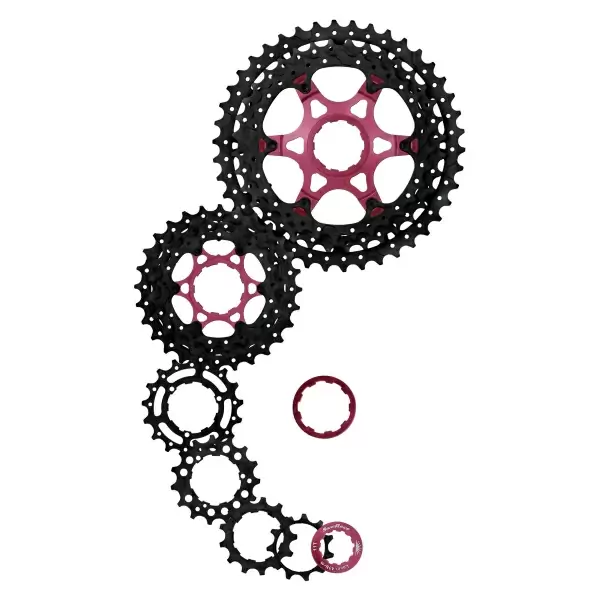 Cassette de 10 velocidades MS3 TAX Wide Ratio 11-42D compatible con Shimano HG plateado #1