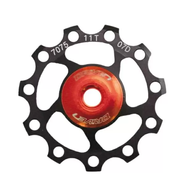 Puleggia mtb 9 v 11t alluminio rosso #1