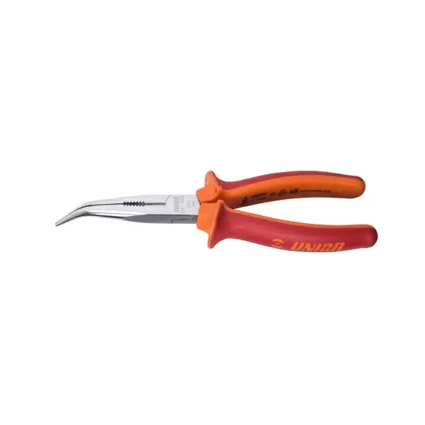Gebogene Spitzzange mit isoliertem Seitenschneider (200 mm Länge) #1