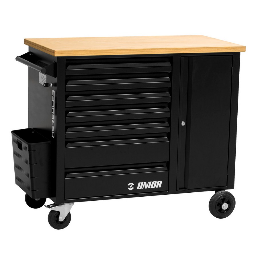 Tool Trolley 7 Drawers and Door with Worktop 1182 x 640 x 955mm