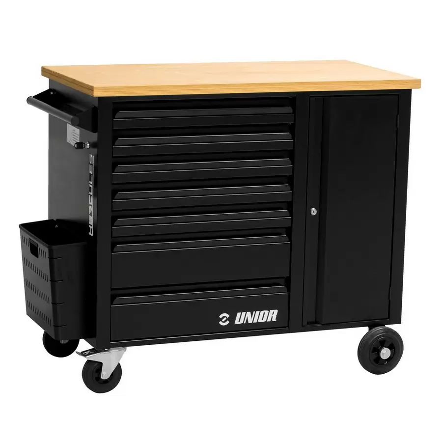 Tool Trolley 7 Drawers and Door with Worktop 1182 x 640 x 955mm - image