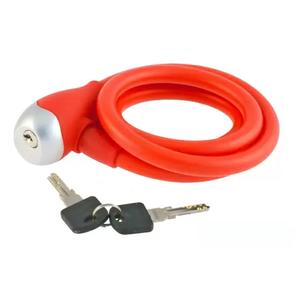 Silicon spiral lock 12x1200mm silicon red #1