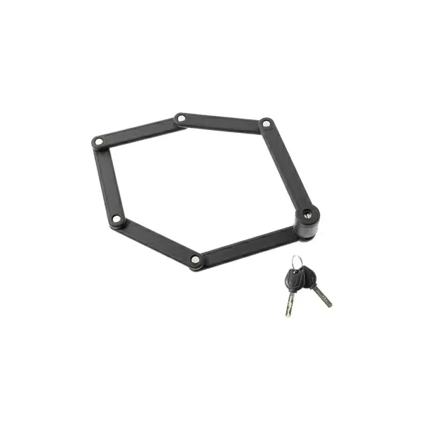 Folding lock 840mm black with bracket #1