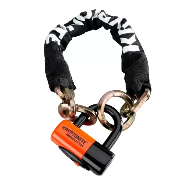Cadena New York Noose 1275 con candado Evolution Series 4 Negro - Naranja - image