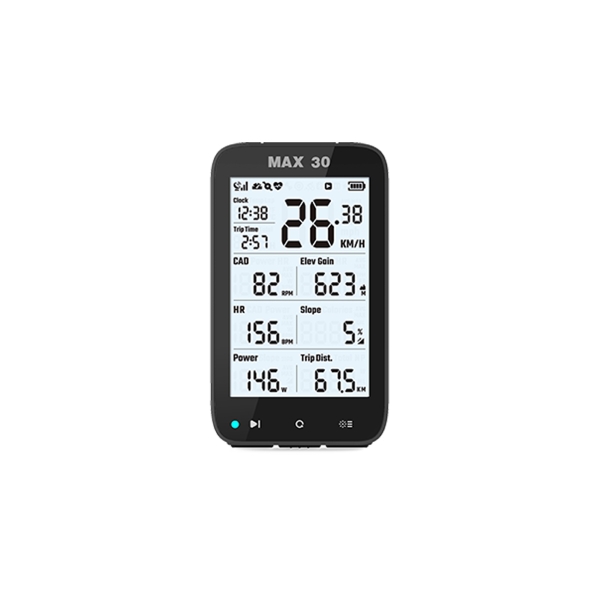 Ciclocomputer MAX 30 Smart GPS ANT+ / Bluetooth Con Misuratore Potenza Integrato