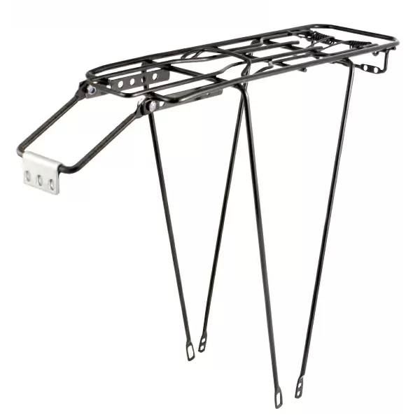 Rear luggage rack in steel 26''-28'' silver color maximum payload 25kg #1