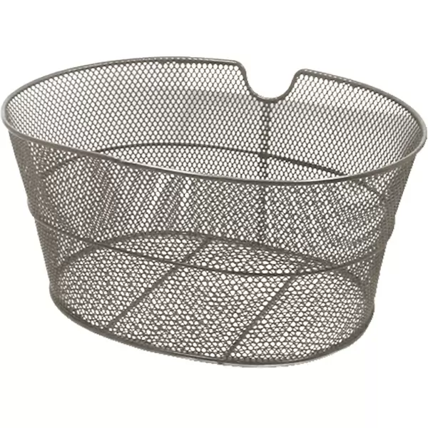 Cestino bici ovale grigio in ferro #1