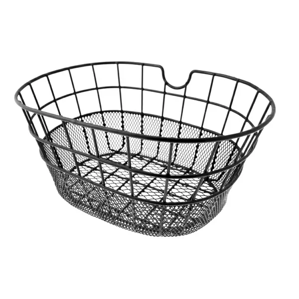 Oval metal basket double link black #1