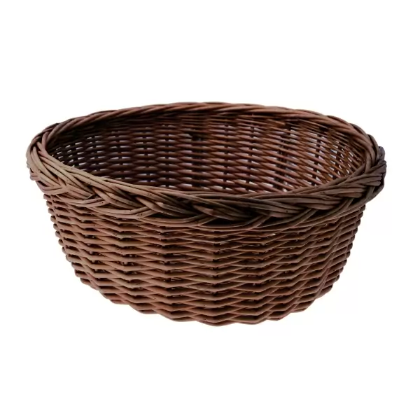 Panier ovale en osier Maxi marron #1