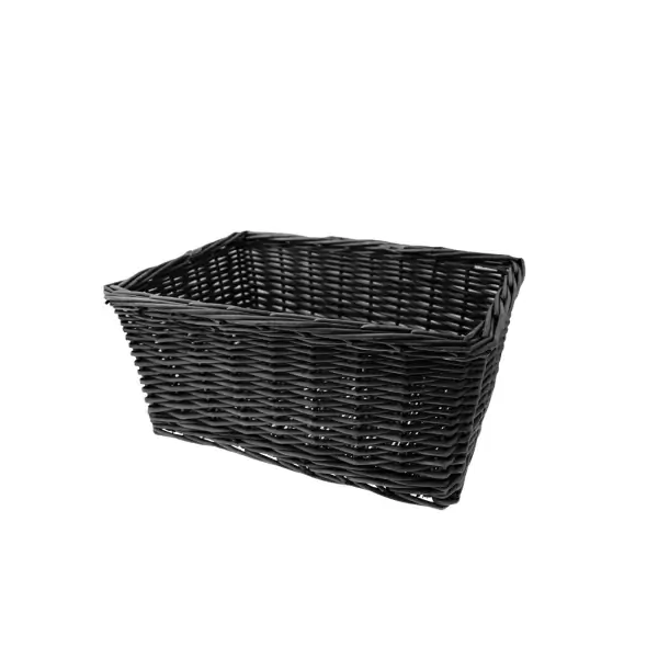 Weidenkorb Maxi 43x33x19h rechteckig schwarz #1