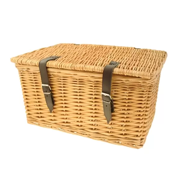 Cestino vimini rettangolare colore naturale con coperchio #1