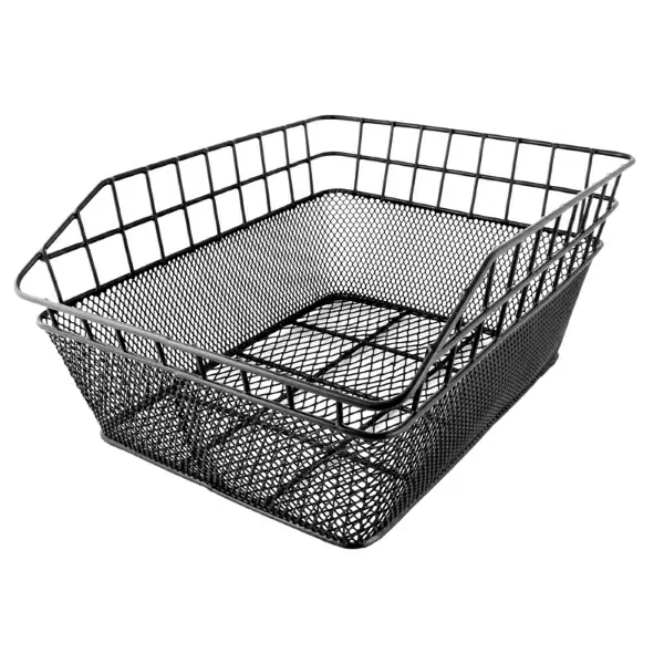 Rear basket rectangular double crossing black #1