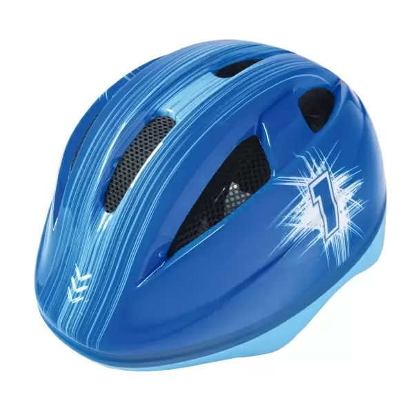 Helmet for kids, out-mould technology, size XS. Number 1 design, blue color. BTA #1