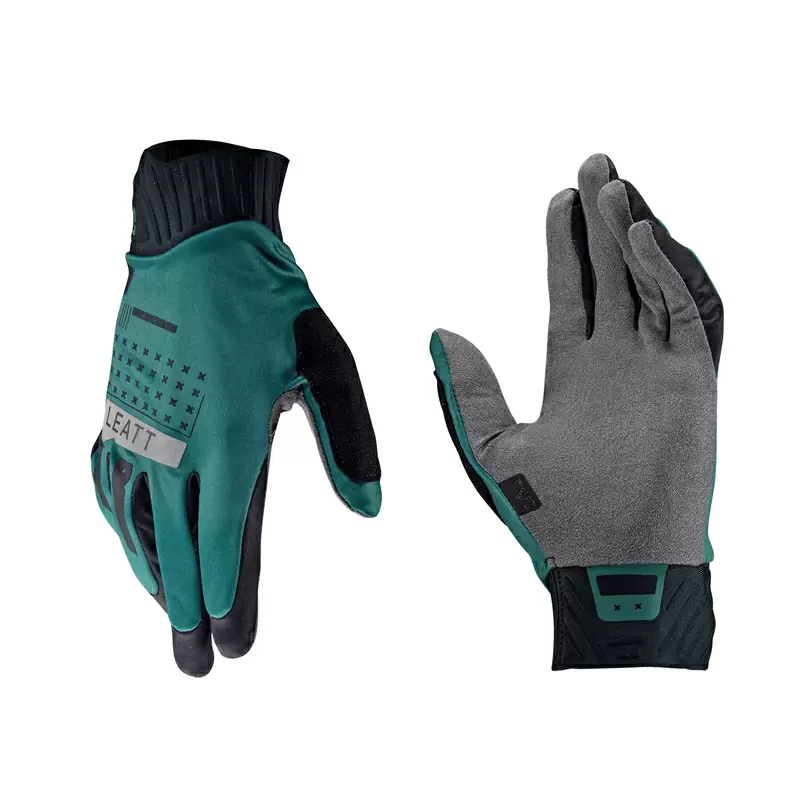 Guanti MTB 2.0 WindBlock Grigio/Verde Petrolio Taglia S - image