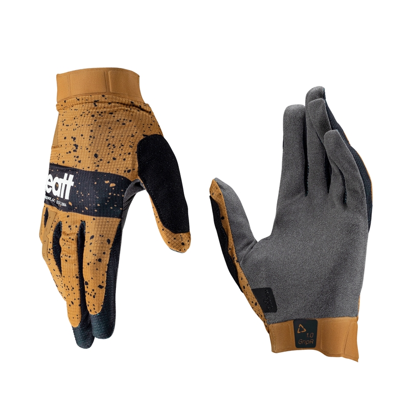 MTB-Handschuhe 1.0 GripR Kind Beige/Schwarz Größe M