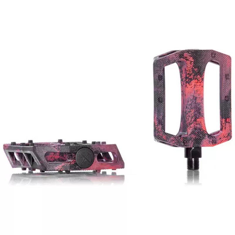 Par de Pedais TROOPER PC 9/16'' Nylon/Alumínio Roxo/Preto #2