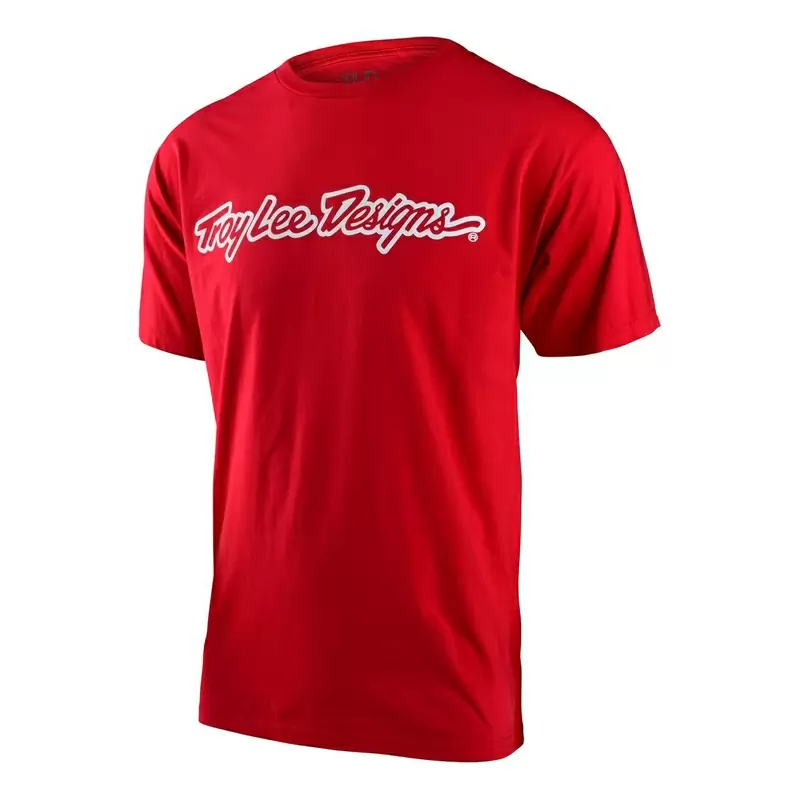 Camiseta exclusiva con tamaño rojo de manga corta Size S #1