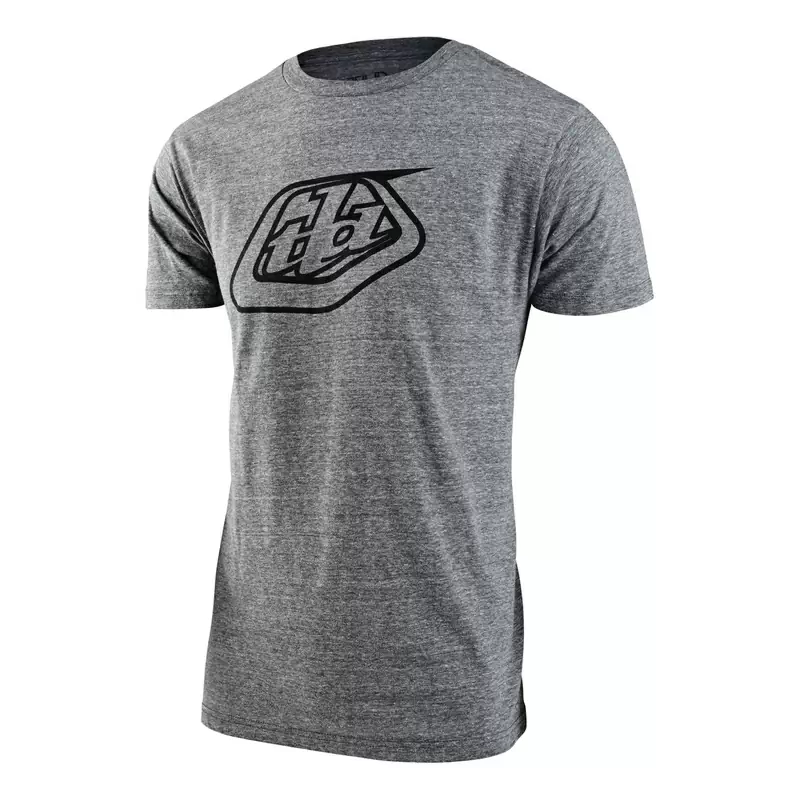 Tamanho da camiseta cinza de crachá #1