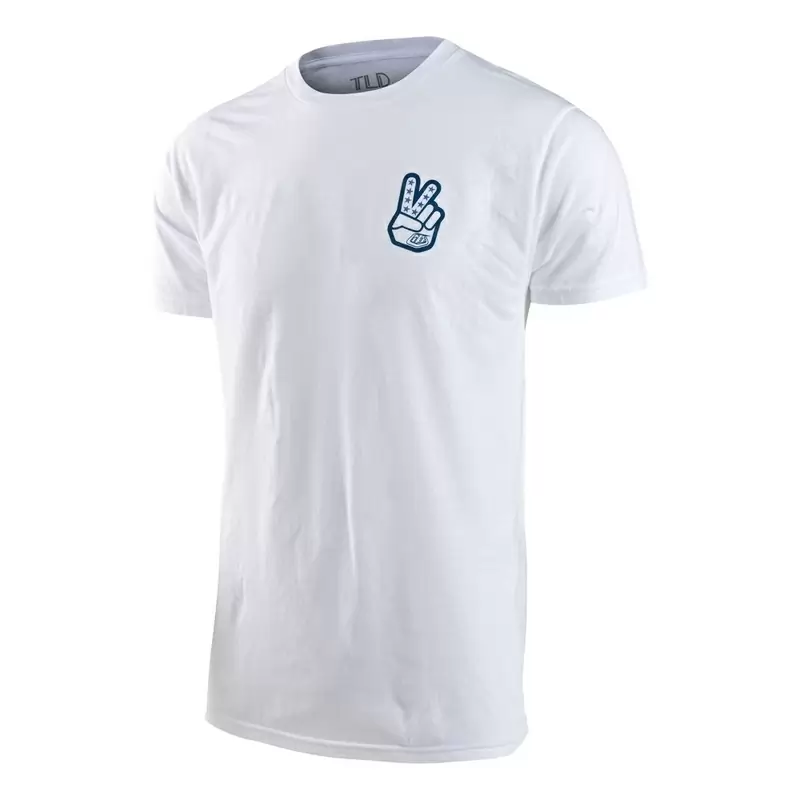 Camiseta de Peace Out a la manga corta por el tamaño blanco adulto S #1