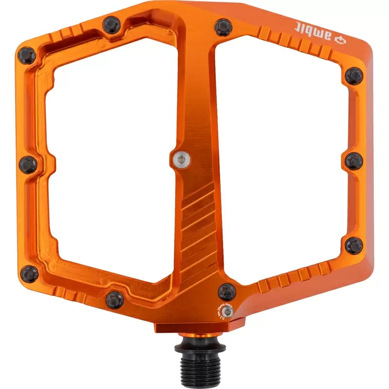 Coppia Pedali Flat Pedal 2.0 Arancio Taglia M - image