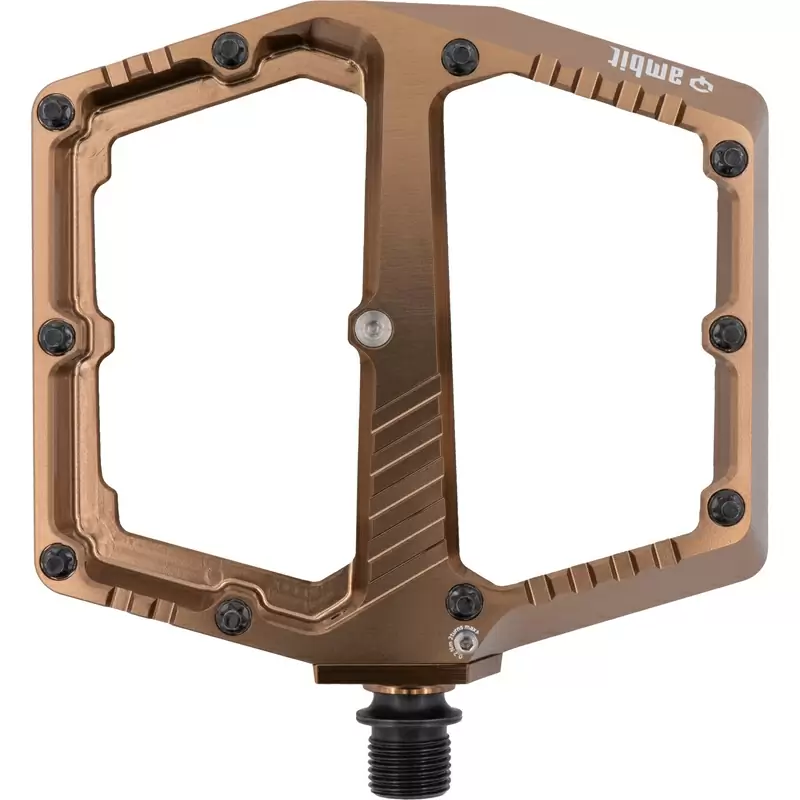 Coppia Pedali Flat Pedal 2.0 Marrone Taglia M - image