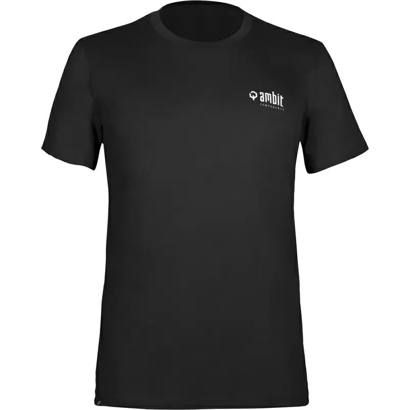 Black t-shirt white logo size s - image