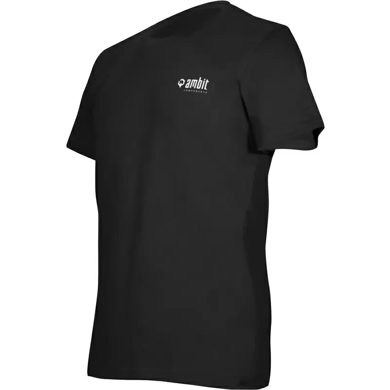 T-shirt de logo blanc noir #1