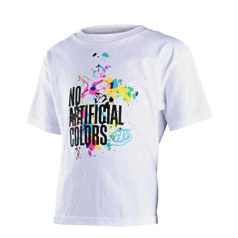 Short -sleeved shirt not artificial color for white child size s #1