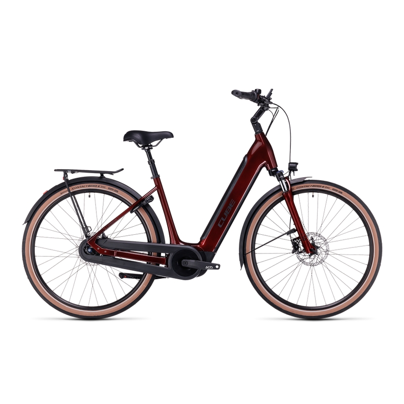 Supreme Hybrid Pro Easy Entry 28'' 500Wh Rosso/Nero 50mm 1v Bosch Performance 2024 Taglia S