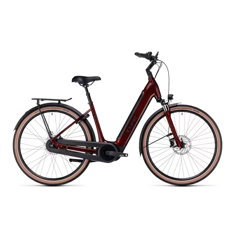 Supreme Hybrid Pro Easy Entry 28'' 500Wh Rosso/Nero 50mm 1v Bosch Performance 2024 Taglia S - image