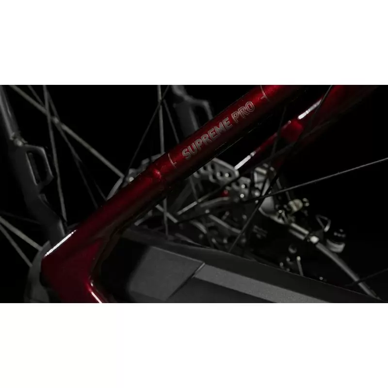 Supreme Hybrid Pro Easy Entry 28'' 500Wh Rosso/Nero 50mm 1v Bosch Performance 2024 Taglia S #5