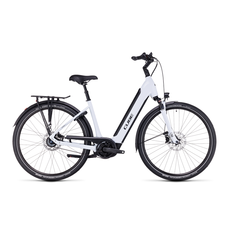 Supreme Hybrid EXC Easy Entry 29'' 500Wh Bianco/Nero 50mm 1v Bosch Active Plus 2024 Taglia S