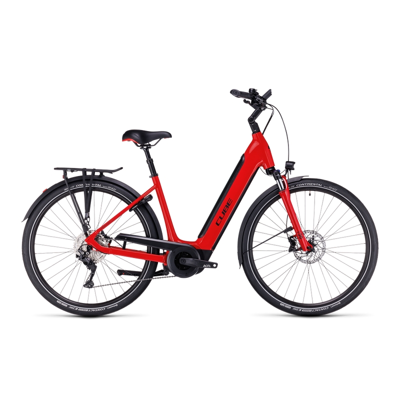 Supreme Sport Hybrid Pro Easy Entry 28'' 500Wh Rosso/Nero 50mm 10v Bosch Performance 2024 Taglia S