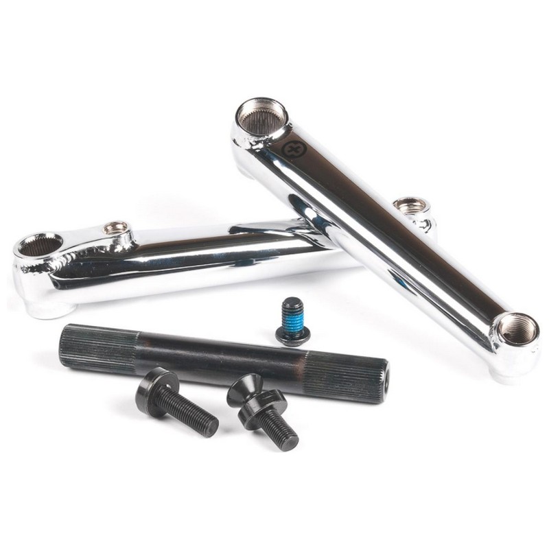 SALTPLUS METRON48 BMX-Kurbelgarnitur, 19 mm Achse, kompatibel RHD/LHD 165 mm, Chrom