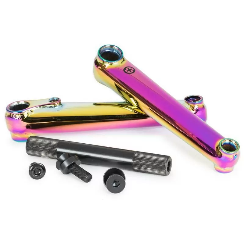 SALTPLUS METRON48 BMX Juego de bielas Eje de 19 mm Compatible RHD/LHD 165 mm Púrpura - image