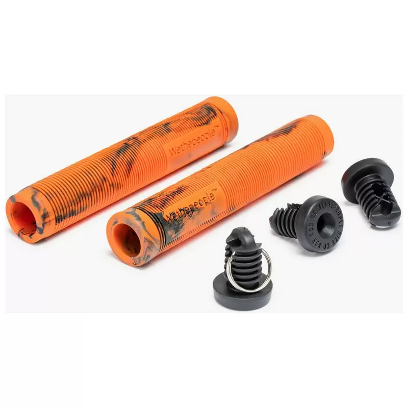 Orange bmx grips best sale