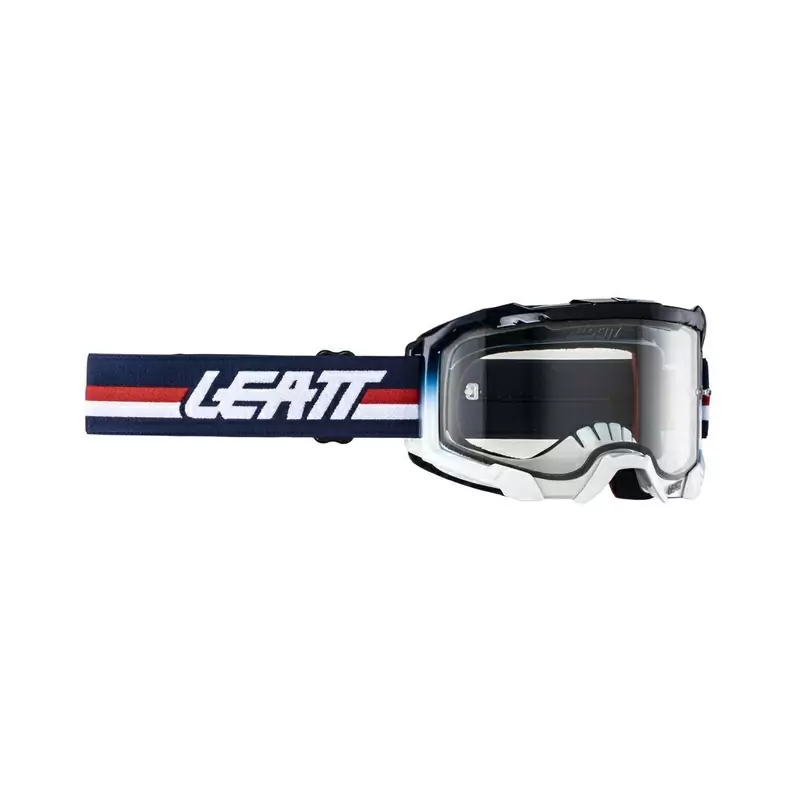 Maschera Velocity 4.5 Blu/Rosso/Bianco Lente Trasparente - image