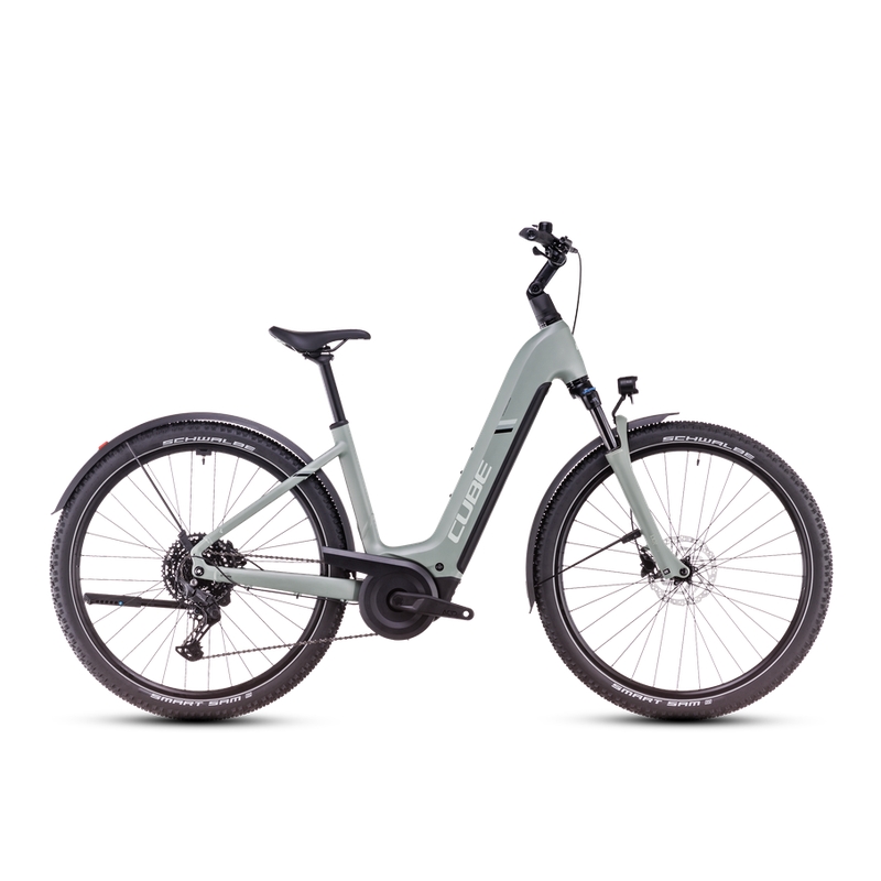 Nuride Hybrid Pro Allroad Easy Entry 28'' 10v 100mm 600Wh Bosch Line CX Verde/Grigio 2025 Taglia S