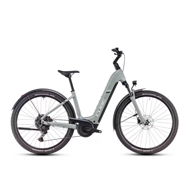 Nuride Hybrid Pro Allroad Easy Entry 28'' 10v 100mm 600Wh Bosch Line CX Verde/Grigio 2025 Taglia S - image