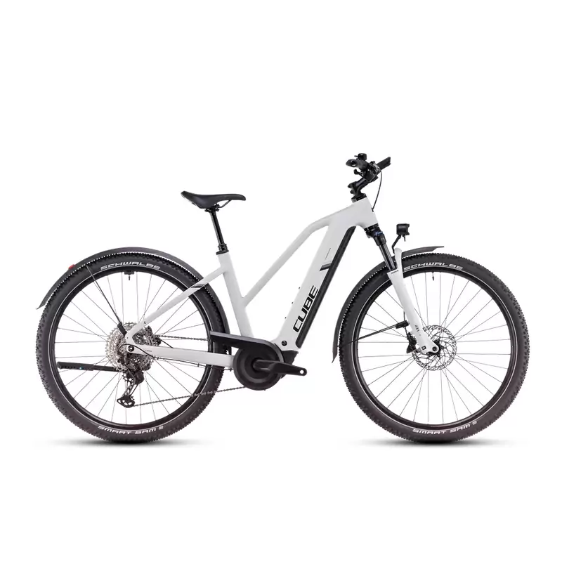 Nuride Hybrid EXC Allroad Trapeze 28'' 12v 100mm 800Wh Bosch Perf Line CX Bianco/Nero 2025 Taglia S - image