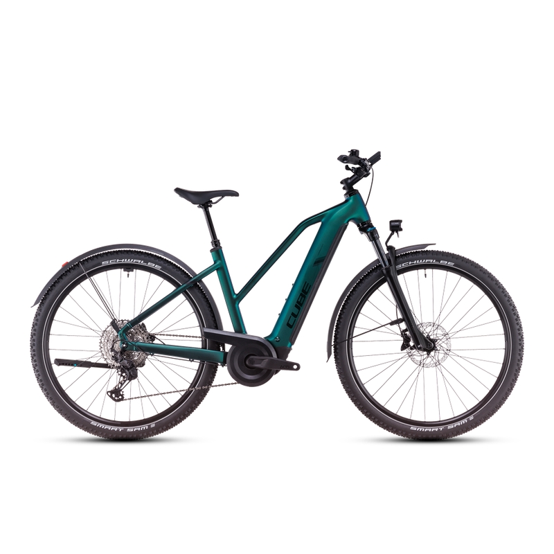 Nuride Hybrid EXC Allroad Trapeze 28'' 12v 100mm 800Wh Bosch Perf. Line CX Verde/Nero 2025 Taglia S