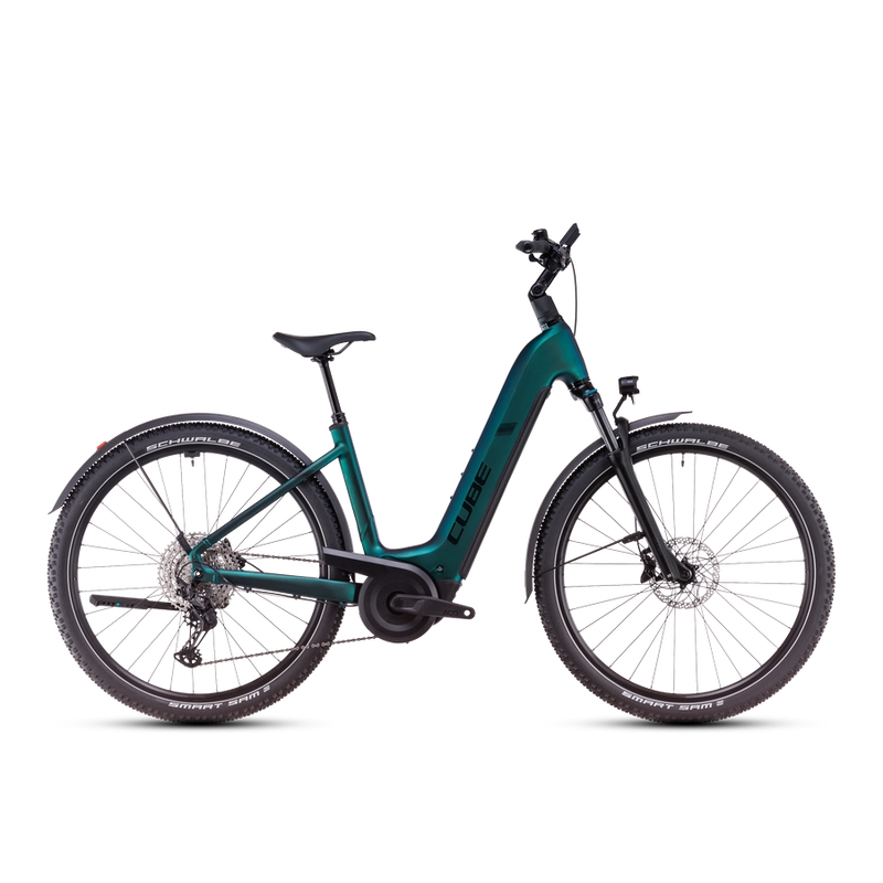 Nuride Hybrid EXC Allroad Easy Entry 28'' 12v 100mm 800Wh Bosch P. Line CX Verde/Nero 2025 Taglia S